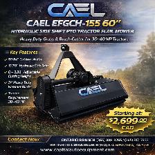 New CAEL EFGCH-155 60-Inch Hydraulic Side Shift Flail Mower – PT