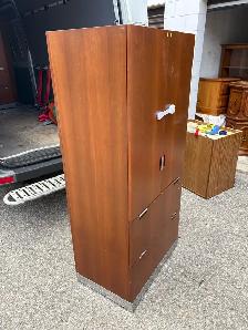 Free delivery used Wooden Cabinet with Shelves and Drawers - Photo 3