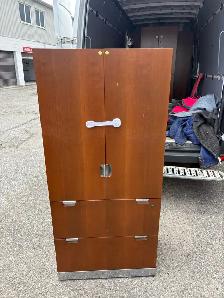 Free delivery used Wooden Cabinet with Shelves and Drawers - Photo 4