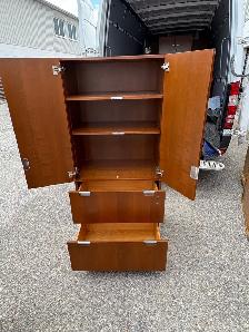 Free delivery used Wooden Cabinet with Shelves and Drawers - Photo 7