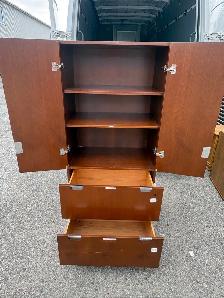 Free delivery used Wooden Cabinet with Shelves and Drawers - Photo 2