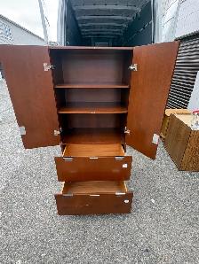 Free delivery used Wooden Cabinet with Shelves and Drawers - Photo 3