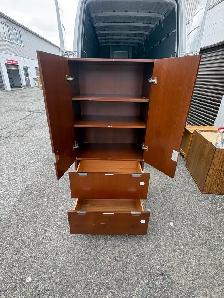 Free delivery used Wooden Cabinet with Shelves and Drawers - Photo 6