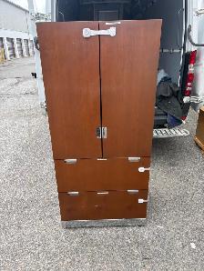 Free delivery used Wooden Cabinet with Shelves and Drawers - Photo 8