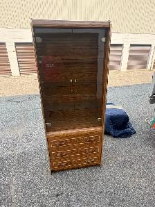 Free delivery used Vintage Display Cabinet with Drawers - Photo 2