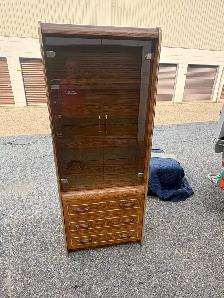 Free delivery used Vintage Display Cabinet with Drawers - Photo 5