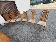 Free delivery used Wooden Dining Table with 6 Chairs - Photo 8