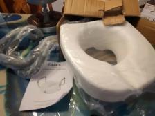 Carex E-Z Lock Raised Toilet Seat with Handles - 5 Inch
