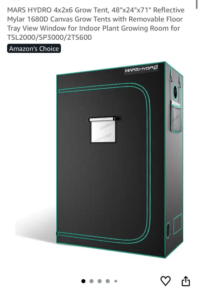 MARS HYDRO 4x2x6 Grow Tent - ONLY $100 NEW NEVER OPENED
