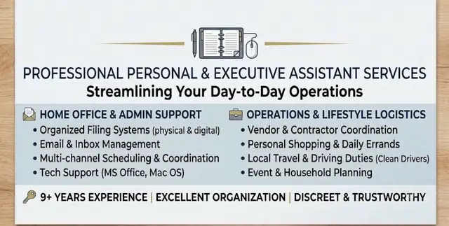 Experienced Personal & Executive Assistant