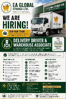 DELIVERY DRIVER & WAREHOUSE ASSOCIATE.