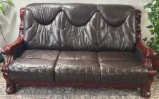 3 piece leather sofa set for immediate sale!