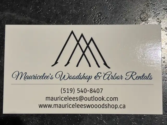 Mauricelee’s Woodshop & Arbor Rentals