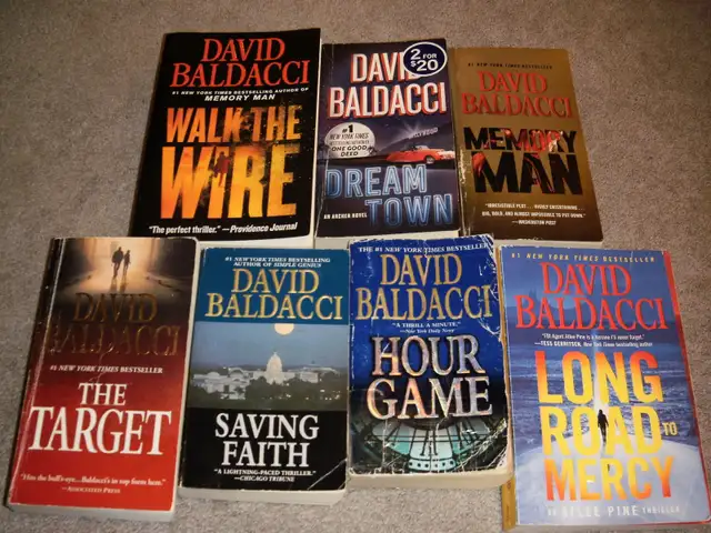 7 BALDACCI BOOKS, $25.