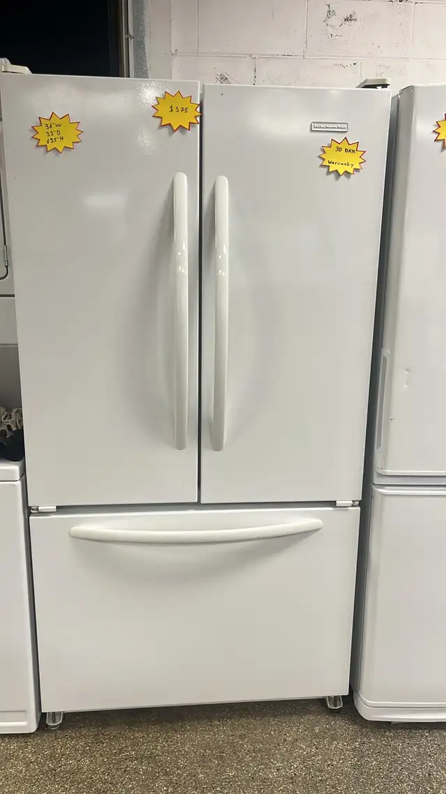 36" KitchenAid French Door  Fridge-30-Day Warranty