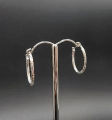 14k Solid Gold Earrings, Hoops, Studs with Diamonds.. - Photo 4