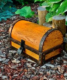 Solid Oak Treasure Chest - Photo 3