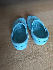 Light blue Crocs, junior size 1 - $10 - Photo 2