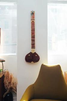 Mid-Century Entryway Mirror with Clock & Display Shelf - Photo 5