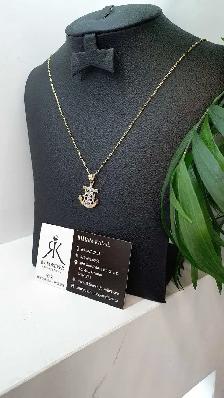 10 yellow gold chain & pendant #433_11 - Photo 3