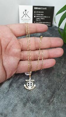 10 yellow gold chain & pendant #433_11 - Photo 5