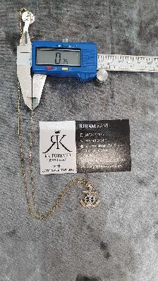 10 yellow gold chain & pendant #433_11 - Photo 7