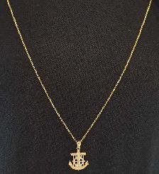 10 yellow gold chain & pendant #433_11 - Photo 9