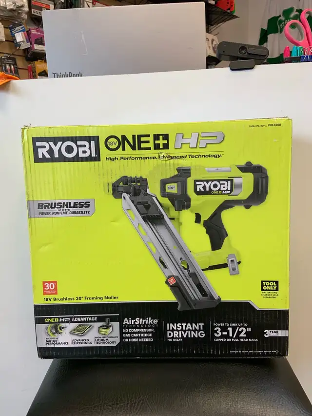 Ryobi 18v One  HP Brushless 30 Degree Framing Nailer