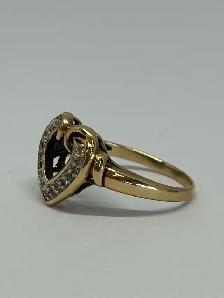 10k vintage Open Heart Diamond Ring - Photo 4