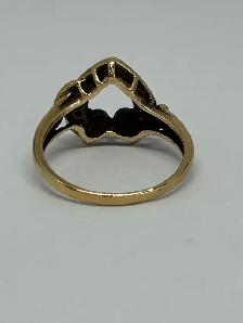 10k vintage Open Heart Diamond Ring - Photo 6