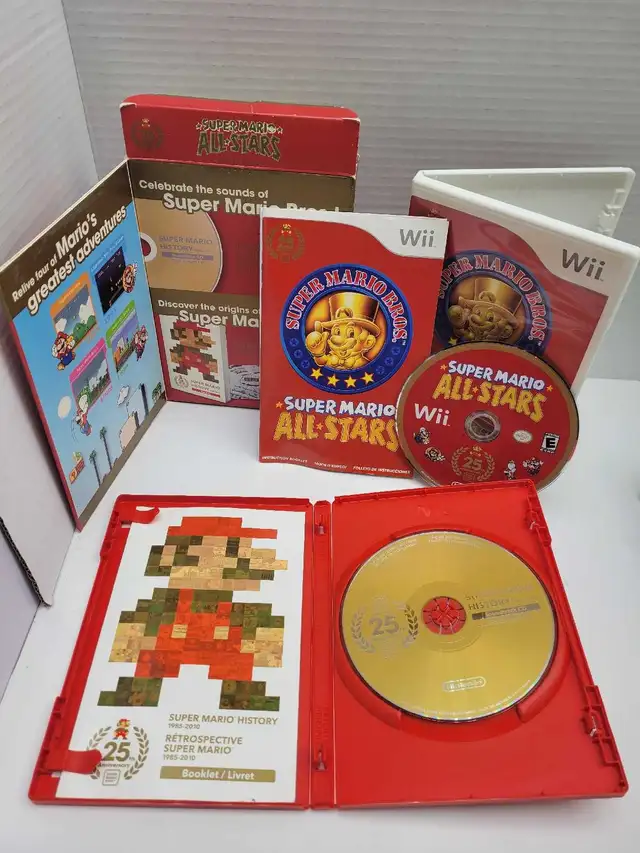 Wii Super Mario All-Stars Stars 25th Anniversary Complete