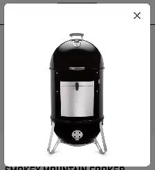 WEBER Smokey Mountain Cooker Smoker 22' (Largest)