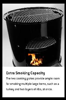WEBER Smokey Mountain Cooker Smoker 22' (Largest) - Photo 8