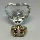 10 K Vintage Diamond Bow Cocktail Ring - Photo 2