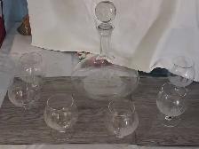 Sailing ship engraved  decanter - Photo 4