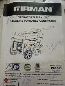 Firman 4450/3650 generator - Photo 4