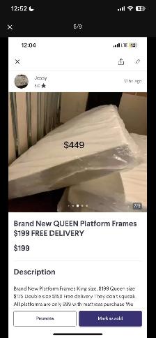Brand New QUEEN Mattresses (Med Firm) Solid Memory Foams