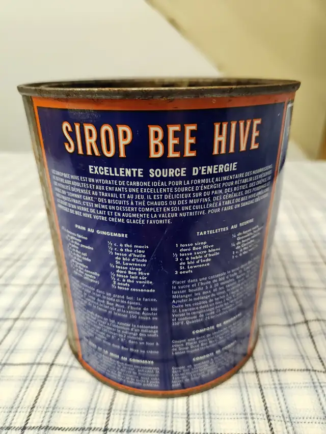 Vintage Bee Hive corn Syrup tin