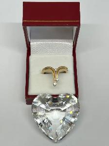 14K Yellow Gold Diamond Bypass Ring