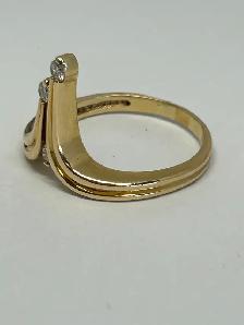 14K Yellow Gold Diamond Bypass Ring - Photo 5