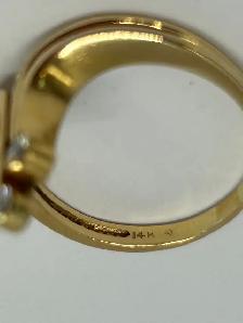 14K Yellow Gold Diamond Bypass Ring - Photo 6