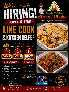 Line Cook & Kitchen Helper - Hyderabadi Biryani Dhaba