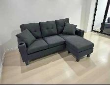 Compact 3 Seater L-Shaped Sofa Set - Free Delivery