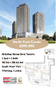 Cheapest North York 2 Bed Condo Assignment!!