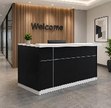 Zina II Reception Desk Black from $549