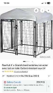 enclos neuve avec toit dans sa boîte chien,chat,poule - Photo 2