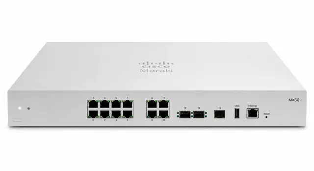 New Cisco Meraki MX60-HW Cloud-Managed Security Appliance