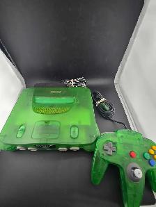 (JUNGLE GREEN) N64 CONSOLE W/ACC