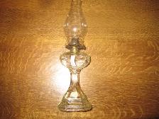 16'TALL ANTIQUE PEDESTAL OIL LAMP NEW WICK AND COMES WITH OIL