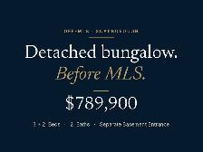 Detached Bungalow | 3 2 Beds | Separate Entrance | $789,900